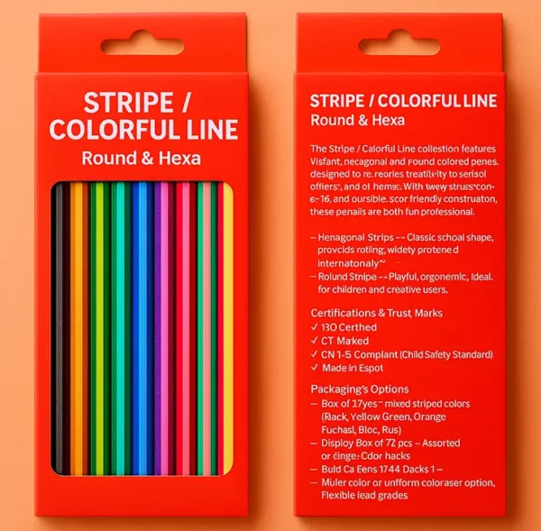 Stripe Colorful Line (Round & Hexa) 3 Stripe Colorful Line (Round & Hexa) 3
